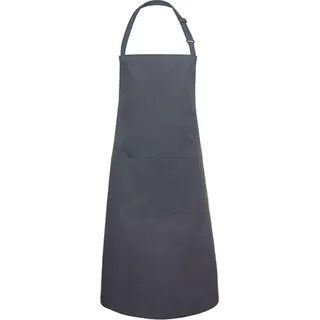 Karlowsky XXL-Latzschürze Basic in Übergröße mit Schnalle und Tasche Artikel BLS 9 - anthrazit - Einheitsgröße - Grau