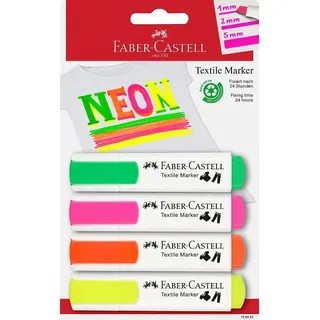 Faber-Castell Textilmarker farbsortiert 1,0 - 5,0 mm, 4 St.