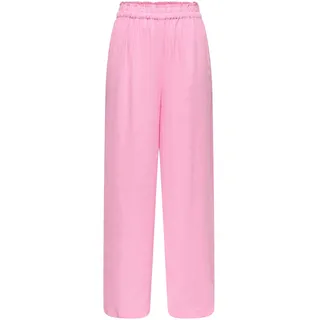 ONLY Damen Onltokyo Life Hw Linen Blend PNT Noos Straight Fit Hose Mit Hohem Bund Und Seitentaschen, Prism Pink, LW x 34L