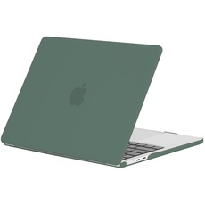 EooCoo Hülle Kompatibel für NEU MacBook Air 13.6 Zoll M2 A2681 M3 A3113 mit Touch ID, 2022 2024 Freisetzung, Ultradünne Matte Oberfläche, Hartschale Schutzhülle Case, Mitternachtsgrün