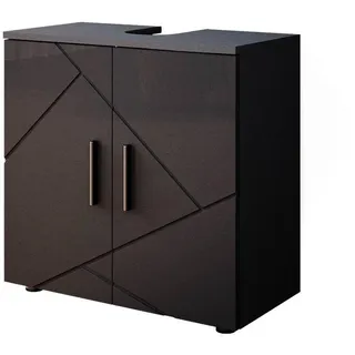 Vicco Waschbeckenunterschrank Irma Anthrazit Hochglanz 60 x 59 cm, Model 34522 - Grau