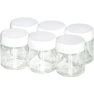Steba Joghurtbecher für JM 2 und JM 3 | 6 Glas-Joghurtbecher im Set | Volumen pro Becher: 0,21Liter | Glas/Weiß