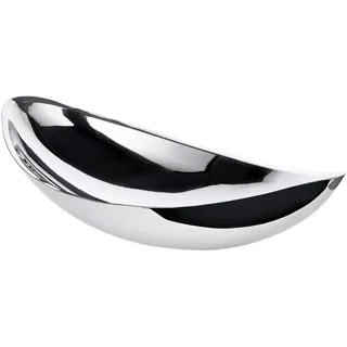 Edzard Schale Halifax (L 40 cm, B 20 cm), Edelstahl, Dekoteller | Dekoschale, Dekotablett, Servierschale, Schüsselschale, Servierplatte für Deko, Blumen, Kerzen & Snacks