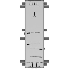 Gessi Unterputz-Einheit, digitale Steuerung mit 1 Hauptausgang für Binario Decken-System und 1x Ausgang für Wandauslass., 61201238