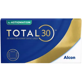 TOTAL30 for Astigmatism Monatslinsen weich | 3 Stück | BC 8.6 mm | DIA 14.5 mm | CYL 1.75 | ACHSE 10 | -10.00 Dioptrien