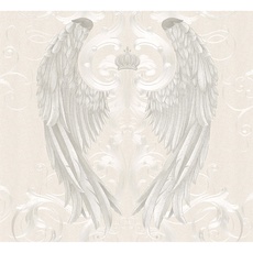 Bild von Vliestapete Imperial Engelsflügel mit Krone Pearl