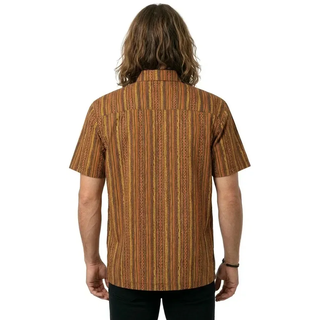 O ́neill Print Kurzarmhemd - Orange Pressed Lines - XL