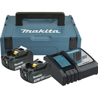 Makita Power Source Kit 18 V Li-Ion 2 x 3,0 Ah + DC18RC Ladegerät + Makpac 197952-5