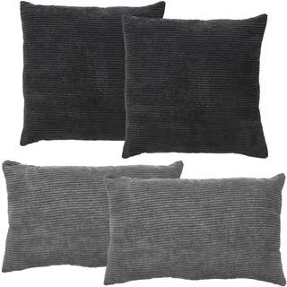 Andiamo Kissen-Set Emy 30 x 50 cm Schwarz