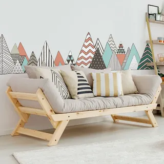 Ambiance-sticker Wandtattoo – Dekoration für Schlafzimmer und Wohnzimmer – selbstklebend Riesen-Wandaufkleber Skandinavische Berge TorNGAT – 70 x 115 cm