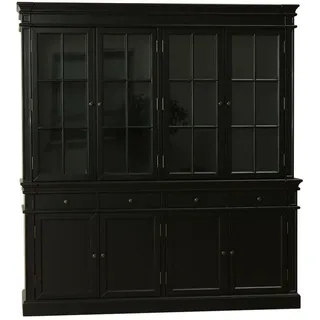 ebuy24 Kredenz schwarz , Schwarz , Holzwerkstoff , 186x200x45 cm , Esszimmer, Anrichten, Buffetschränke
