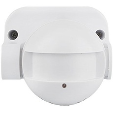 HUBER MOTION 60HF Radar Bewegungsmelder 180° Innen/Außen Bewegungssensor IP44 I 230V Bewegungsmelder LED geeignet, vertikal verstellbar, weiß