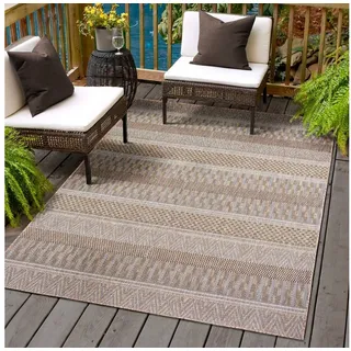 Sanat Teppich »Melissa 8003« rechteckig 10 mm Höhe Kurzflor, In -und Outdoor geeignet, Außenbereich, Wohnzimmer, braun