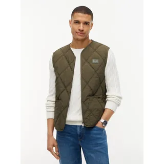 Tommy Hilfiger Steppweste "DIAMOND QUILT" mit Rautensteppung und Reißverschluss, platinum olive