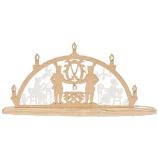 Motivleuchte LED Schwibbogen mit traditionellem Handwerkermotiv 47x22x8,2 cm