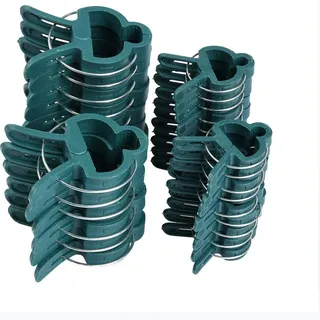 TIMESETL 100Stück Pflanzenclips Stabile Clips Pflanzenklammern, 2 Größe Gartenpflanze Clips wiederverwendbar für kleine & große Triebe Spaliere Rosenbögen Rankhilfen