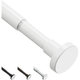 Green Harmony Ausziehbare Gardinenstange 46-155 cm ohne Bohren teleskopische Duschvorhangschiene verstellbare starke Federstange für Fenster Badezimmer Schlafzimmer weiße Gardinenstange ohne Bohren 300cm - Schwarz