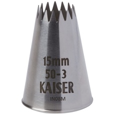 Original Kaiser Kronentülle 15 mm, Spritztülle, Edelstahl rostfrei, falz- und randfrei
