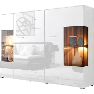 Höltkemeyer Highboard 188 x 133 x 37 cm Weiß