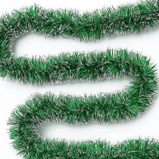 6 Weihnachtsgirlanden, Tannengirlande Mit Beleuchtung, Weihnachtsdeko Outdoor, Girlande Weihnachten, 9cm x 2m, Ideal Für Weihnachtsbaum, Treppen, Hausdekoration