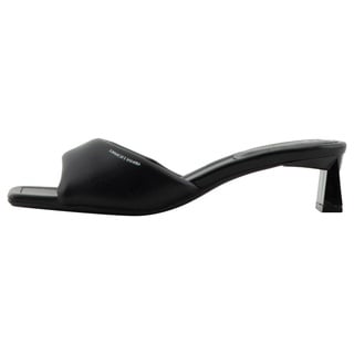 Armani Exchange Damen Dalia, Soft Band,Small Logo Heeled Sandal, Black, 40 EU