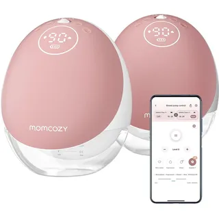 Momcozy M9 Mobile Flow Freihändige elektrische Doppel-Milchpumpe (BP225-NR71BA-A)