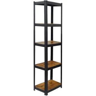 Relaxdays Standregal 180 x 40 x 40 cm Braun/Schwarz