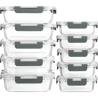 M MCIRCO Frischhaltedosen Set grau/transparent 20-teilig