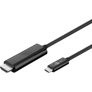 goobay USB-C zu HDMI Adapterkabel 1,80 m Schwarz