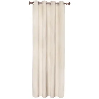 Woltu Verdunklungsgardine Ösen 140 x 270 cm Beige 1 Stück