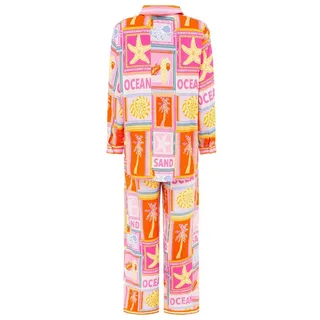 Zwillingsherz »"Beach Vibes"« Farbenfrohes Set mit langer Hose und Bluse aus Viskose, pink,