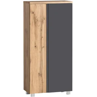 Held Midischrank Varese ca. 65x130 cm Grau/Eiche