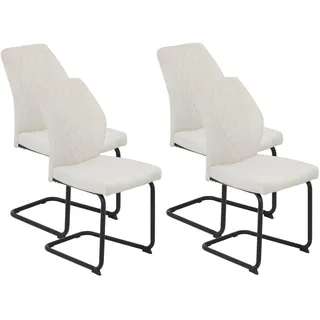 Hela Freischwinger OSLO Mikrofaser beige 4er Set