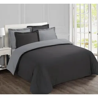 Vision Bettbezug Wendbar Anthrazit/Grau 240 x 220 cm