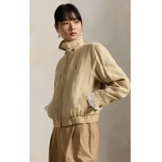 Polo Ralph Lauren für Damen. 211938915008 Windbreaker-Jacke aus Leinen in Beige (L), Lässig
