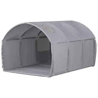 VitaliSpa Tunnelzelt Kubby Grau 100 x 80 cm mit Fenster , Textil , Rund , 100x140 cm , Spielzeug, Kinderzelte