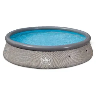 Quick Up Pool 366 x 91cm - Rattan dunkel - Schwarz