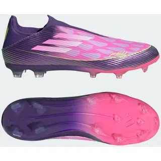 F50 League Laceless FG/MG Purple / Cloud White / Lucid Lemon 45 1/3