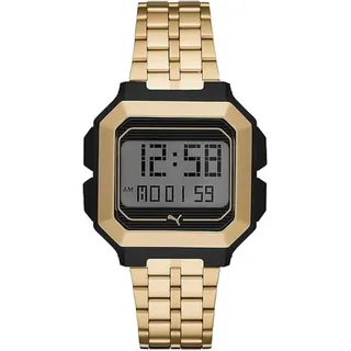 Puma Remix Herren Sportuhr P5016 Quarz Gold