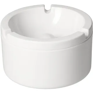 Windaschenbecher 'Panarea' - Robuster Melamin Aschenbecher für draußen, Balkon, Camping oder Reise - Großer Aschenbecher sorgt für Sauberkeit, Farbe:weiß