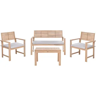 Beliani Lounge Set 4-tlg. Braun/Grau