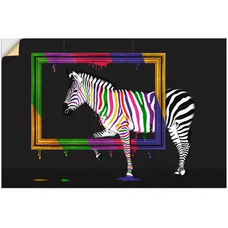 Artland Wandbild »Das Regenbogen Zebra«, Animal Fantasy, (1 St.), als Leinwandbild, Poster, Wandaufkleber in verschied. Größen, bunt