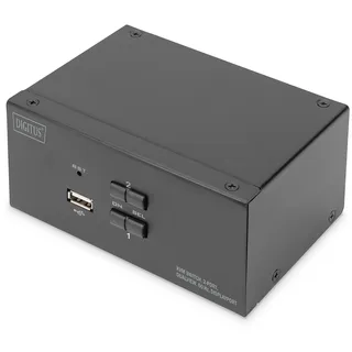 Digitus KVM-Switch 2-Port 4K DP Dual Display Switch
