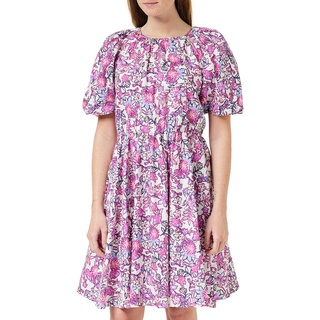 French Connection Damen Fotini Rhodes Puffärmel Lässiges Kleid, Sommerweiß, Medium