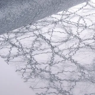 Deko AS GmbH Sizotwist Wellenschnitt - Silber - ca. 25 cm - Rolle 10 Meter - 68w 003 300