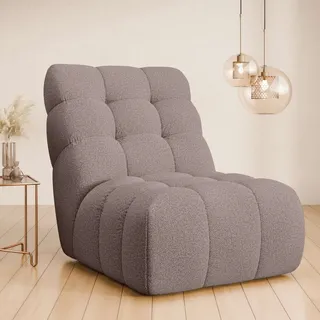 Sessel HOME AFFAIRE "AURELIAN, Love Seat XXL, Lese-Sessel, Big-Sessel", braun, B:88,5cm H:95,5cm T:130cm, 100% Polyester, Sessel, Sessel, mit Wellenunterfederung, Velours, Struktur fein, Struktur grob