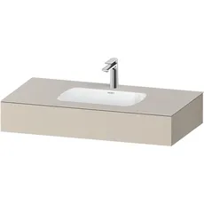 Duravit Qatego Einbauwaschtisch mit Konsole, 1000x550x170mm, QA46910, Farbe: taupe supermatt