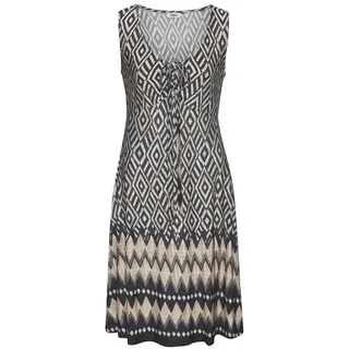 Buffalo Jerseykleid Schwarz/Beige bedruckt 38