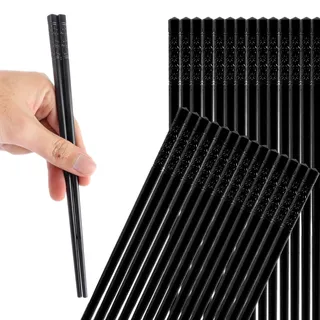 ASelected 20 Paar Essstäbchen sushi stäbchen Chinesische Stäbchen zum Essen Spülmaschinenfest Legierung Essstäbchen 24 CM rutschfeste Stäbchen für Sushi Reis Nudeln und mehr