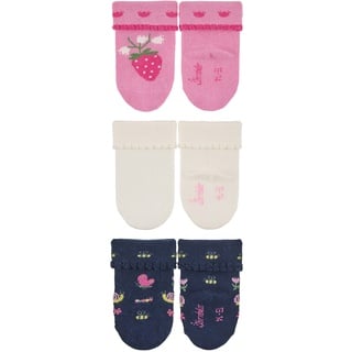 Sterntaler Baby-Mädchen Söckchen 3er-Pack Erdbeer Socken, rosa, 16